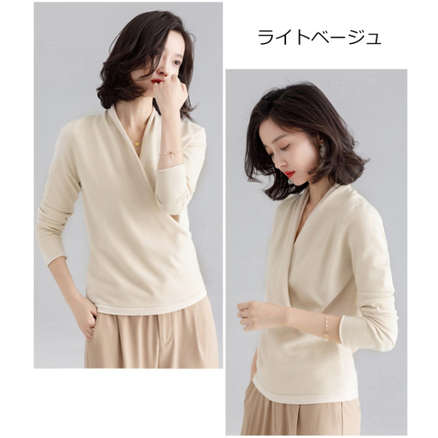 Pearls パールズ 授乳服 冬 トップス ニット カシュクール マタニティ 長袖 暖か オフィス