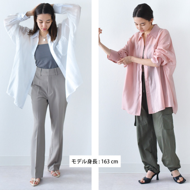 授乳服 ブラウス トップス シャツ シアー ベアトップ キャミソール セット 冷房対策 サテン パールズ Pearls