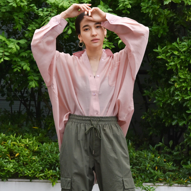 授乳服 ブラウス トップス シャツ シアー ベアトップ キャミソール セット 冷房対策 サテン パールズ Pearls