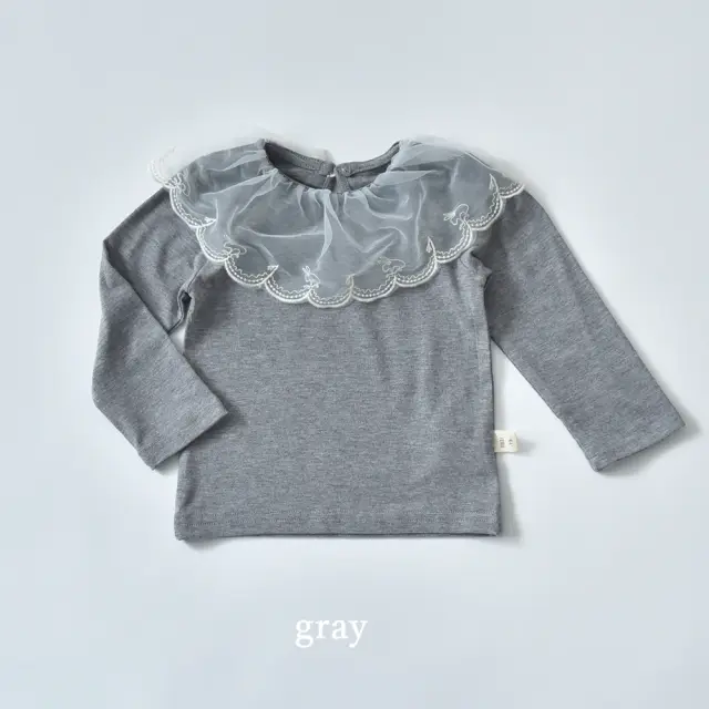 ベビー キッズ トップス カットソー ガーリー ベビー服 キッズ服 シフォンレース Pearls パールズ