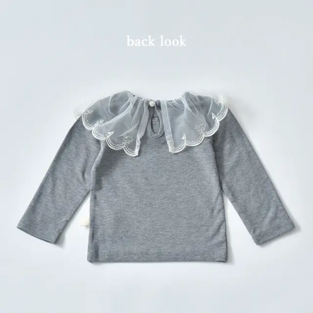 ベビー キッズ トップス カットソー ガーリー ベビー服 キッズ服 シフォンレース Pearls パールズ