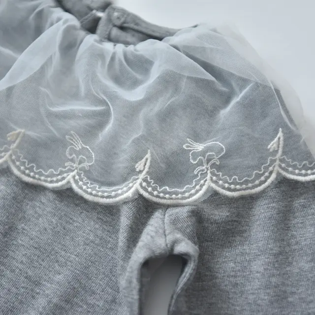 ベビー キッズ トップス カットソー ガーリー ベビー服 キッズ服 シフォンレース Pearls パールズ