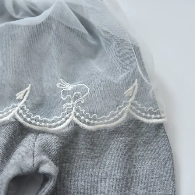 ベビー キッズ トップス カットソー ガーリー ベビー服 キッズ服 シフォンレース Pearls パールズ