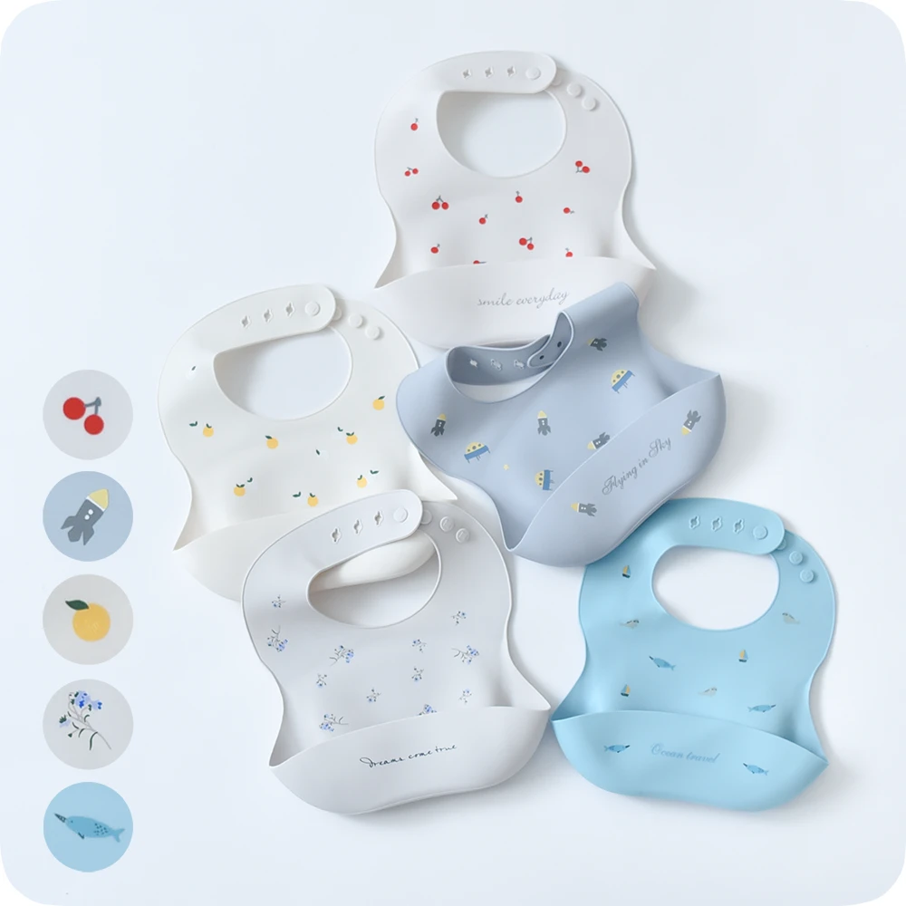 シリコンビブ シリコンスタイ ベビースタイ お食事エプロン シリコン ビブ スタイ エプロン 赤ちゃん 防水 Pearls パールズ