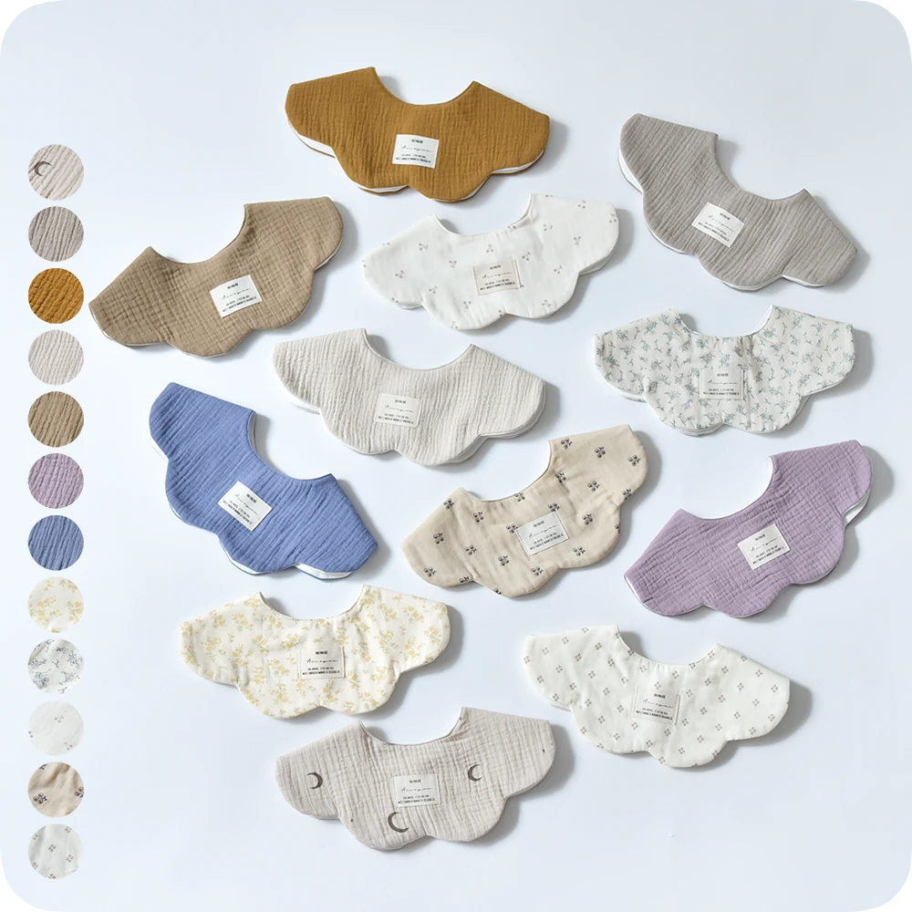 ベビースタイ スタイ 防水 360 ガーゼ 4層ガーゼ 女の子 男の子 赤ちゃん Pearls パールズ