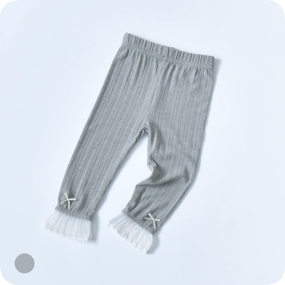 ベビー キッズ レギンス リブ ベビー服 キッズ服 子供服 女の子 赤ちゃん レース Pearls パールズ