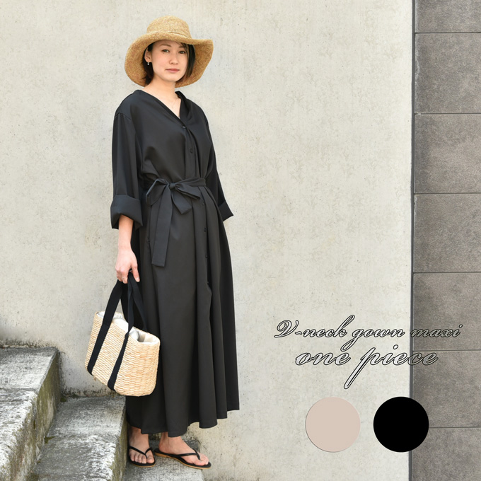 Pearls パールズ 授乳服 マタニティ ワンピース シャツワンピ ガウンワンピ