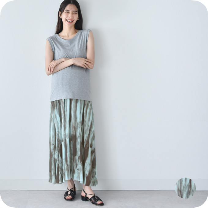 マタニティ スカート ロング フレア マキシ シアー 春夏 ボトム ボトムス Pearls パールズ