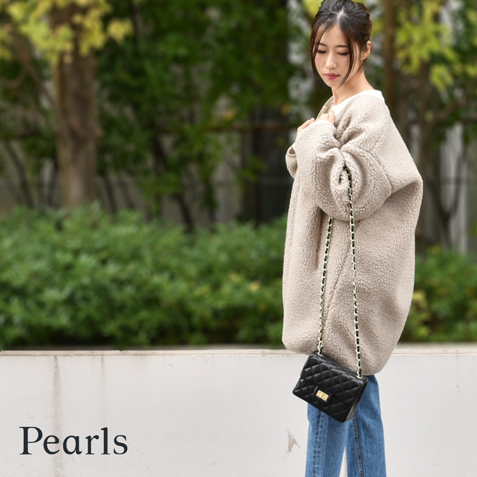 Pearls パールズ ママコート ダッカー マタニティ 暖か 防寒 ボア リバーシブル