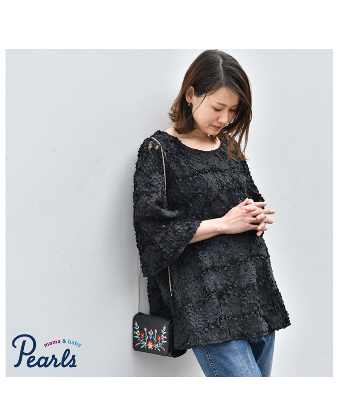 Pearls パールズ マタニティ トップス ブラウス フラワー