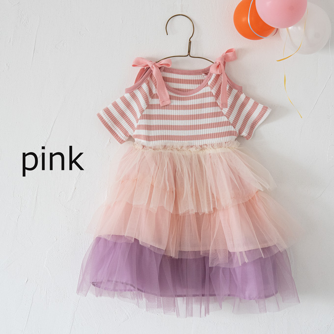 Pearls パールズ ベビー服 ベビーワンピース チュール スカート 女の子