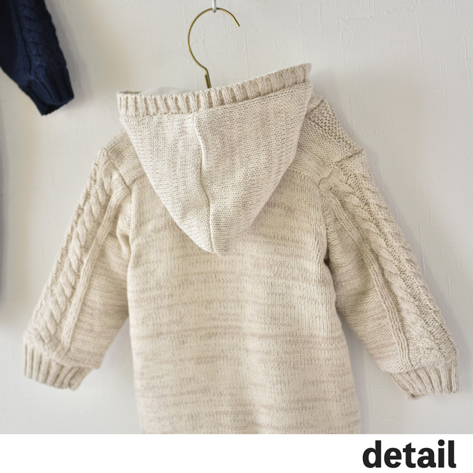 Pearls パールズ ベビー服 冬 暖か ボア カバーオール アウター  ニット 男の子 女の子 防寒 新生児 裏起毛