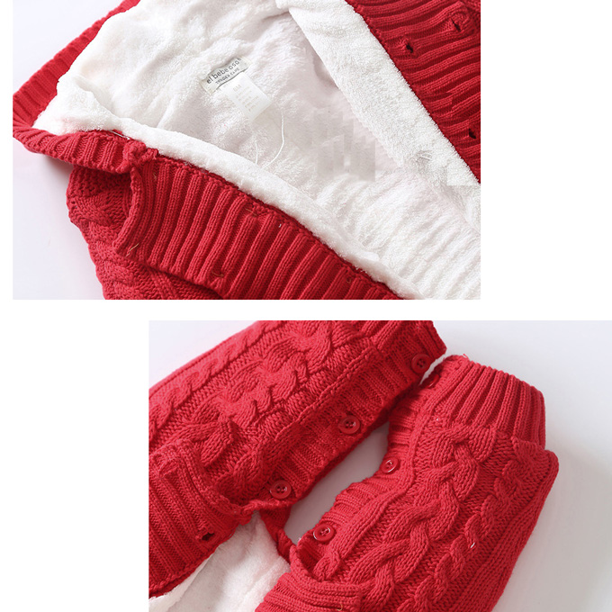 Pearls パールズ ベビー服 冬 暖か ボア カバーオール アウター  ニット 男の子 女の子 防寒 新生児 裏起毛