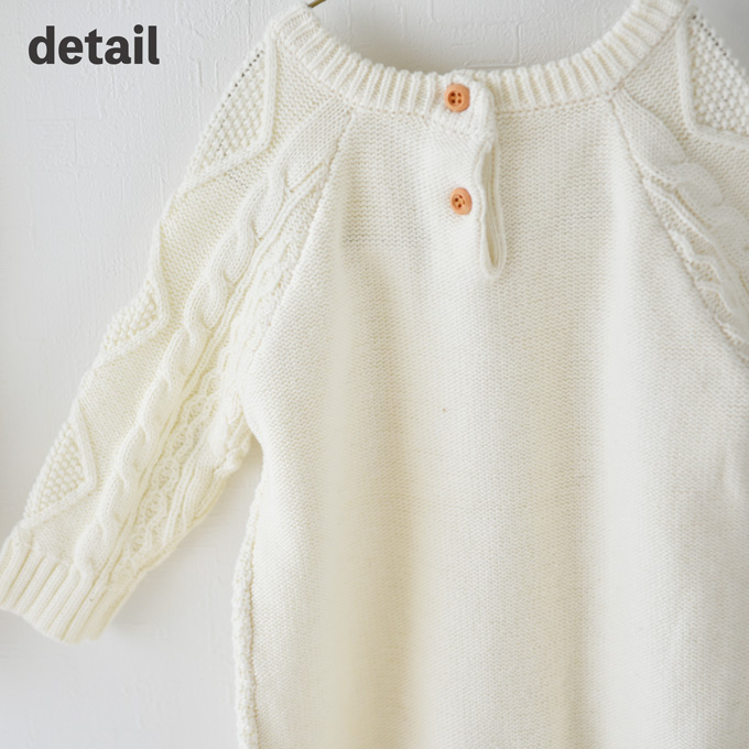 Pearls パールズ ベビー服 冬 男の子 女の子 カバーオール 暖か あったか 綿 コットンニット