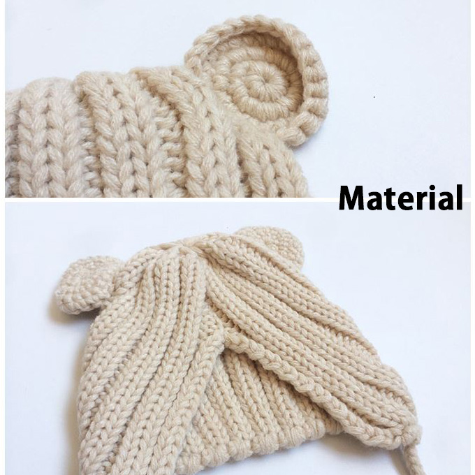 Pearls パールズ ベビー 帽子 赤ちゃん 冬 耳 女の子 男の子 くま ニットキャップ ニット帽 赤ちゃん 耳付き ベビーニット帽 キッズニット帽 暖かい あったか 子供 こども ベビー帽子 キッズ帽子 新生児 かわいい 可愛い