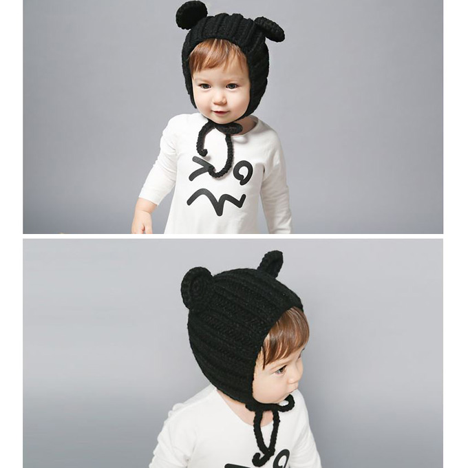 Pearls パールズ ベビー 帽子 赤ちゃん 冬 耳 女の子 男の子 くま ニットキャップ ニット帽 赤ちゃん 耳付き ベビーニット帽 キッズニット帽 暖かい あったか 子供 こども ベビー帽子 キッズ帽子 新生児 かわいい 可愛い