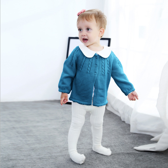 Pearls パールズ ベビー服 女の子 カーディガン ニット 長袖 ベビートップス 秋冬 春 可愛い おしゃれ