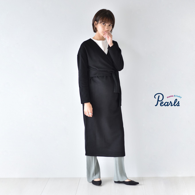授乳服 マタニティ ワンピース ニット ロング ニットワンピ 秋冬 冬 Pearls パールズ