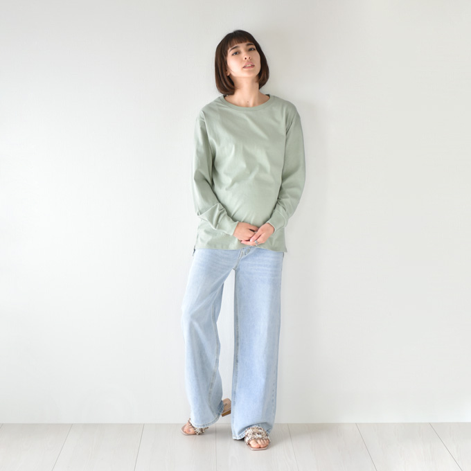 マタニティ デニム ワイド デニムパンツ パンツ マタニティパンツ マタニティズボン ワイドパンツ パールズ Pearls