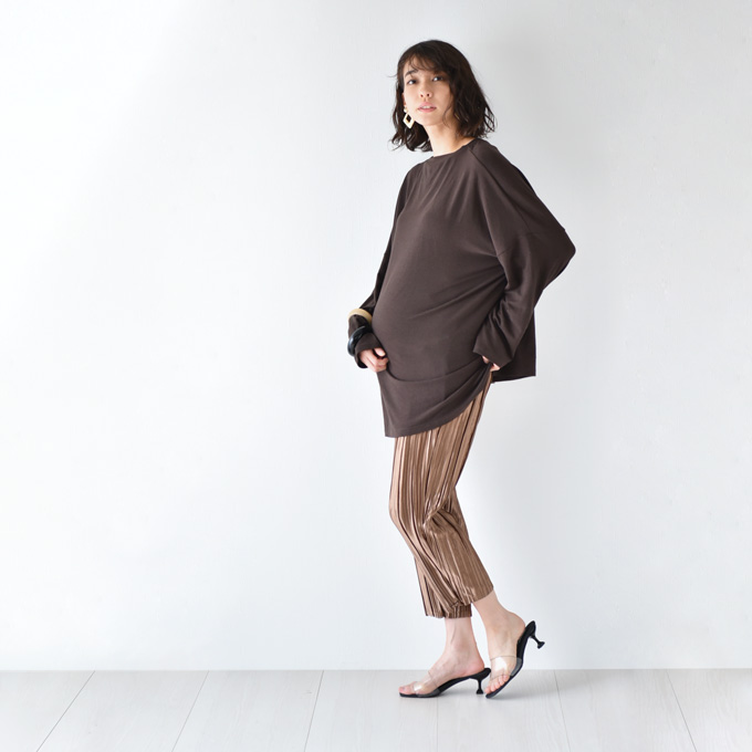 マタニティ パンツ 夏 春夏 プリーツ オシャレ ルームウエア ルームウェア アジャスター 部屋着 パールズ Pearls