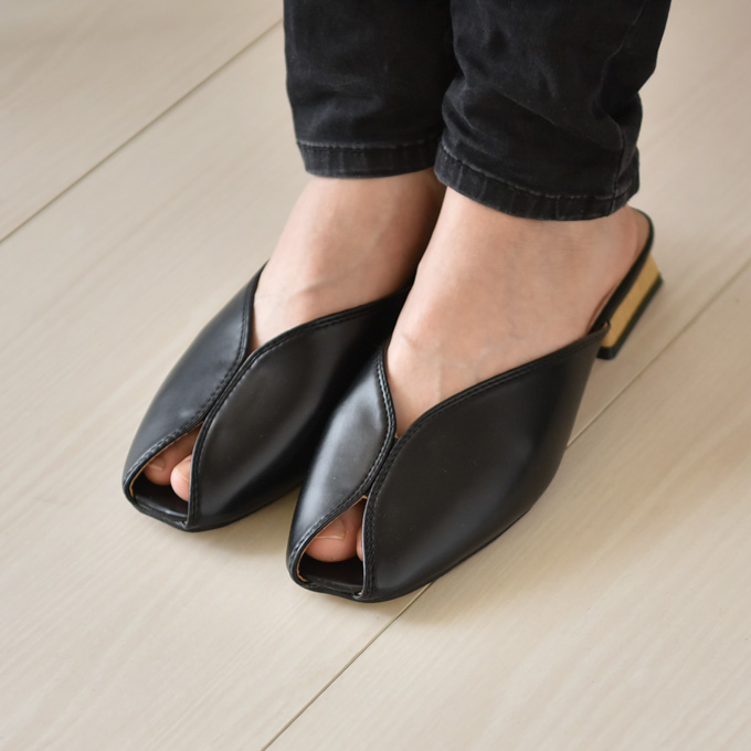 サンダル ローヒール レディース 夏 春夏 無地 シンプル 大人 Pearls パールズ