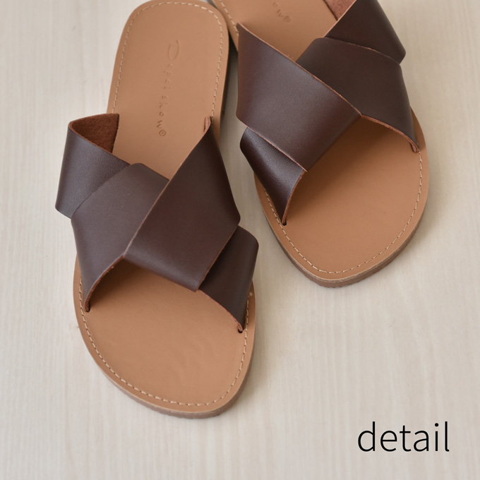 サンダル レディース ツイスト フラットサンダル ぺたんこ ローヒール 夏 Pearls パールズ