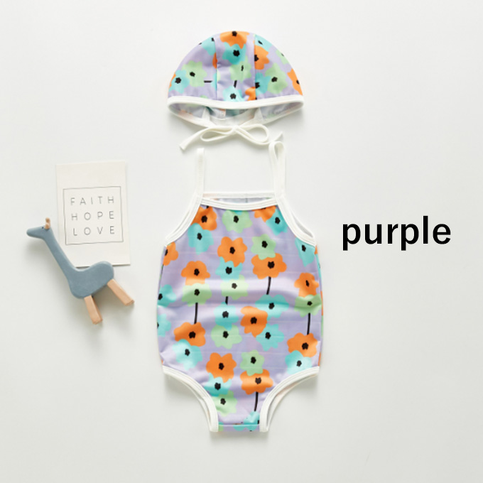 Pearls パールズ ベビー 水着 ベビー服 スイムウェア プール 夏 花柄 プリント ポップ 女の子 子ども 子供服 女 可愛い かわいい 66 73 80 90 100