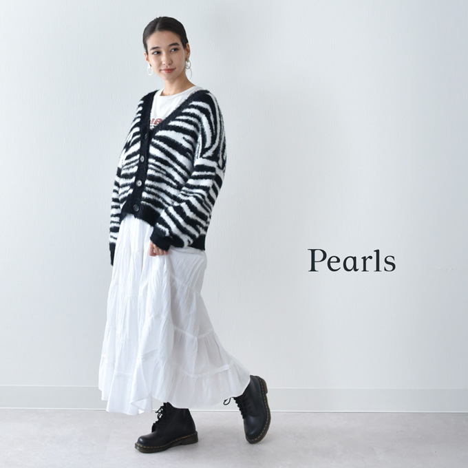 Pearls パールズ マタニティ 授乳服 ニット モヘア カーディガン 授乳ロンT セット 秋冬 冬 暖か トップス 臨月 授乳 妊婦 妊婦服 産前 産後 おしゃれ 可愛い Pearls パールズ