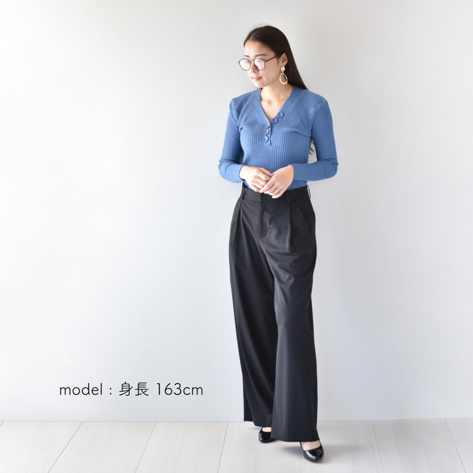 Pearls パールズ 授乳服 トップス リブニット マタニティ 秋 冬 長袖 暖か フィット