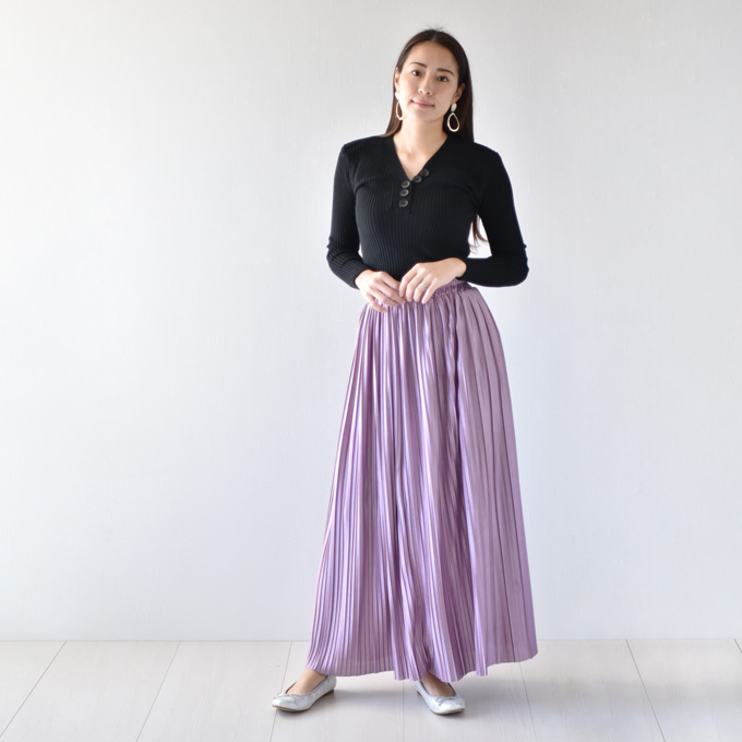 Pearls パールズ 授乳服 トップス リブニット マタニティ 秋 冬 長袖 暖か フィット