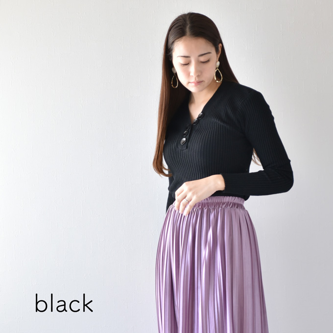 Pearls パールズ 授乳服 トップス リブニット マタニティ 秋 冬 長袖 暖か フィット