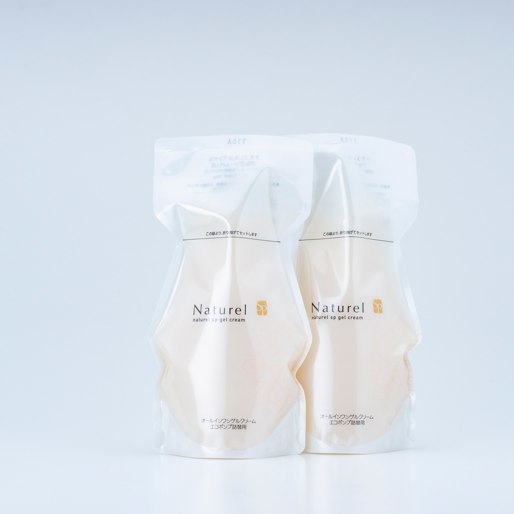 ナチュレルSPゲルクリームPLUS550ｇ詰替え×２＋空容器