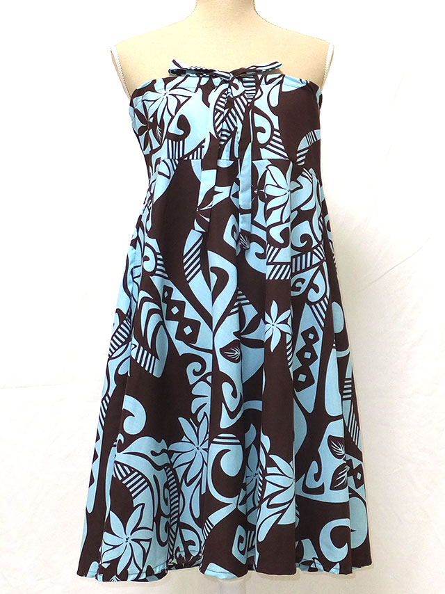 3Wayスカート（ブラウン×水色　Sサイズ）