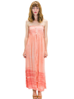 【ハワイ直輸入】エンジェルズ・バイ・ザ・シー・ハワイ　ロングドレス コーラル(Lani Long Dress in Cloud)