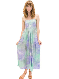 【ハワイ直輸入】エンジェルズ・バイ・ザ・シー・ハワイ　ロングドレス パープル(Lani Long Dress in Smoke)