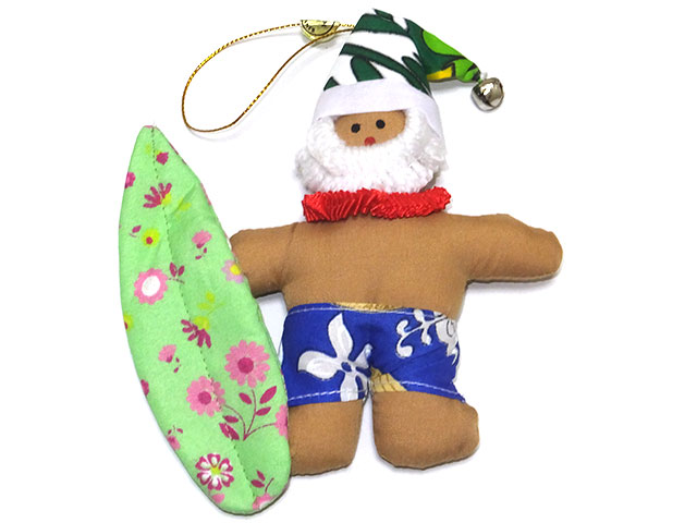 ハワイ購入　サーファーサンタクロース　オーナメント ハワイ直輸入】クリスマスオーナメント - サーファーサンタ