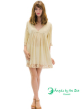 【ハワイ直輸入】エンジェルズ・バイ・ザ・シー・ハワイ　ショートドレス ナチュラル(Poliahu Short Dress）
