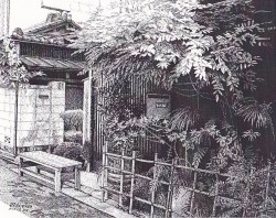 細密ぺん画アート【玄関先の藤棚】
