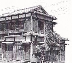 細密ぺん画アート【鳥料理　鳥栄】
