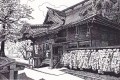 細密ぺん画アート【旧　湯島天満宮本殿】
