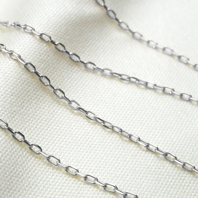 Pt850 プラチナチェーン アズキ「小豆」チェーン 60cm 1.1mm