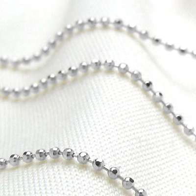 Pt850 プラチナ カットボールチェーン 50cm 1.0mm 【ペンダント