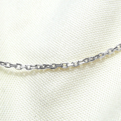 ホワイトゴールドブレスレット アズキ「小豆」 18cm 1.2mm