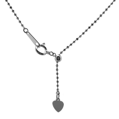 ホワイトゴールドカットボール1.2mmスライドありスペード