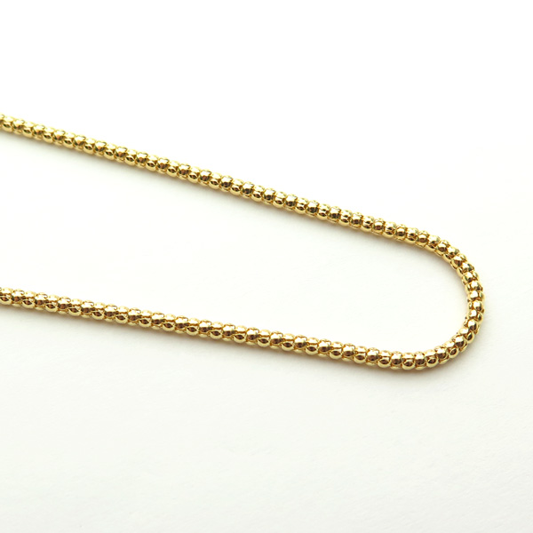 沸騰ブラドン イエローゴールドブレスレット 1.7mm 18cm カットポンパ イエローゴールド