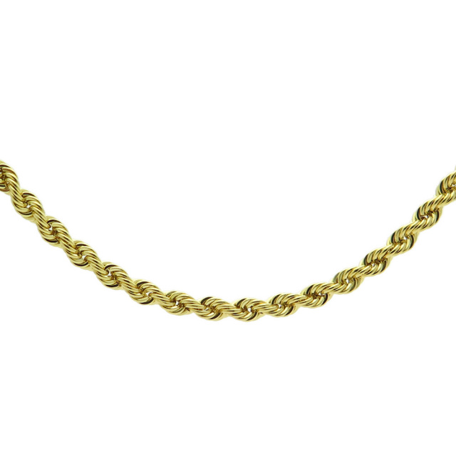 イエローゴールドチェーン パイプロープチェーン 45cm 2.0mm  