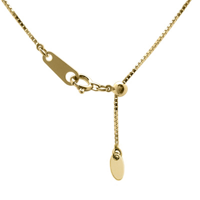 イエローゴールドベネチアン0.8mmスライドあり楕円