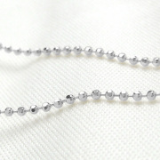 ホワイトゴールドカットボール45cm1.0mmアップ