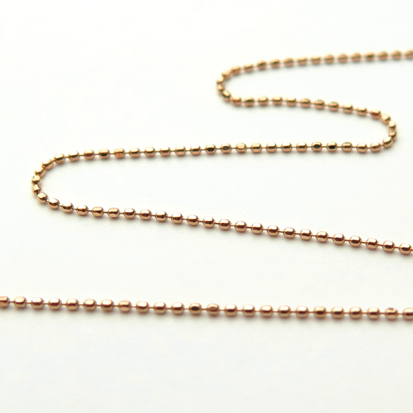 ピンクゴールドカットボール60cm0.8mmアップ