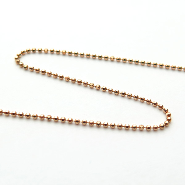 ピンクゴールドカットボール45cm1.0mmアップ